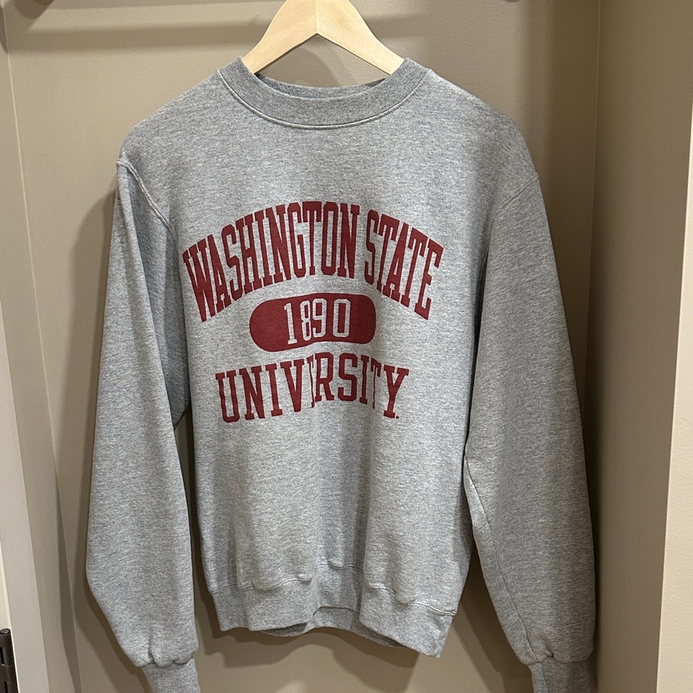 Champion Gray Washington State University Crewneck Sweater